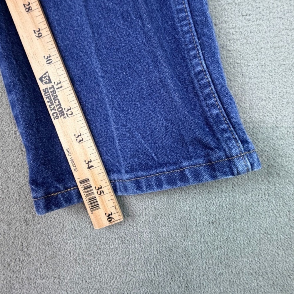 Vtg Wrangler Jeans Mens 32x36 Blue Straight Leg Denim Classic Western Rodeo Y2K - Picture 8 of 11